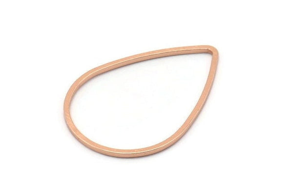 Rose Gold Drop Connector, 6 Rose Gold Plated Drop Connectors (32x22x1mm) Bs 1140 Q0323