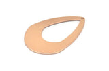 Rose Gold Drop Charm, 2 Rose Gold Plated Brass Drop Charms With 1 Hole, Earrings, Pendants, Findings (41x28x0.80mm) D1060 Q0905