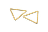 Brass Triangle Charm, 12 Raw Brass Triangle Rings, Findings (33x29x2x1mm) D1022
