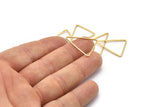 Gold Triangle Charm, 12 Gold Plated Brass Open Triangle Ring Charms (20x26x1mm) Bs 1026 Q0630