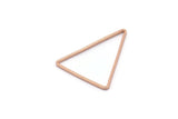 Gül Altın Üçgen Charm, 12 Gül Altın Kaplama Pirinç Açık Üçgen Yüzük Charm (20x26x1mm) Bs 1026 Q0630