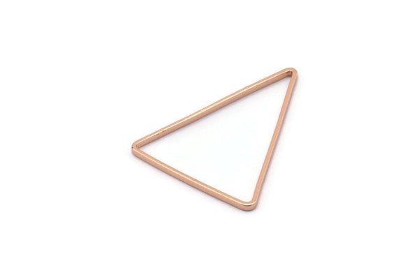 Gül Altın Üçgen Charm, 12 Gül Altın Kaplama Pirinç Açık Üçgen Yüzük Charm (20x26x1mm) Bs 1026 Q0630