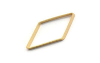 Kesim Elmas Charm, 8 Altın Kaplama Kesim Açık Elmas Yüzük, Charmlar (20x40x5x0,5 mm) D0167 Q0150