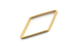 Kesim Elmas Charm, 8 Altın Kaplama Kesim Açık Elmas Yüzük, Charmlar (20x40x5x0,5 mm) D0167 Q0150