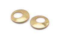 Gold Ear Hoops, 3 Gold Plated Brass Earring Hoops, Geometric Pendants, Charms, Earring Findings (18x2.2mm) Bs 1290 Q0158