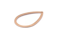 Gül Altın Damla Takılar, 1 Delikli 6 Gül Altın Kaplama Pirinç Damla Takı, Küpeler, Takılar, Bulgular (36x24x0,80 mm) D0605 Q0652