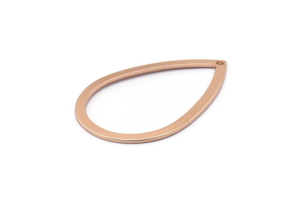 Gül Altın Damla Takılar, 1 Delikli 6 Gül Altın Kaplama Pirinç Damla Takı, Küpeler, Takılar, Bulgular (36x24x0,80 mm) D0605 Q0652