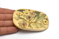 Vintage Belt Buckle, 1 Vintage Handcraft Belt Buckle (89x68mm) - Made In Germany BS 1305