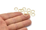 Brass Circle Connector, 50 Raw Brass Circle Rings, Findings (10x0.80mm) A2576
