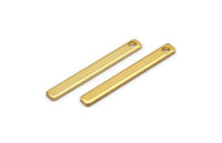 Gold Earring Pendant, 8 Gold Plated Brass Bars (28x3x1mm) BRC 155--A0831 Q0390