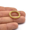 Brass Circle Earring, 2 Raw Brass Circle Stud Earrings (25x4mm) N1697