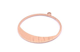 Rose Gold Charm, 4 Rose Gold Plated Brass Round Textured Charms With 1 Loop, Pendants, Earrings, Findings (31x0.80mm) D0643 Q0734