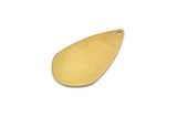 Brass Drop Charm, 12 Raw Brass Drop Charms With 1 Hole, Earrings, Findings (27x16x0.80mm) D1221