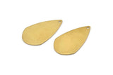 Brass Drop Charm, 12 Raw Brass Drop Charms With 1 Hole, Earrings, Findings (27x16x0.80mm) D1221