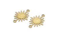 Pirinç Sunny Konnektör, 2 Döngülü 100 Ham Pirinç Dokulu Sunny Konnektör (18x13x0,50 mm) D0733