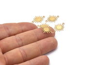 Pirinç Sunny Konnektör, 2 Döngülü 100 Ham Pirinç Dokulu Sunny Konnektör (18x13x0,50 mm) D0733