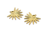 Brass Sun Charm, Raw Brass Sunshine Charms With 1 Loop, Pendants, Earrings (29x28x2mm) N0719