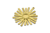 Brass Sun Charm, Raw Brass Sunshine Charms With 1 Loop, Pendants, Earrings (43x39x0.80mm) N0723