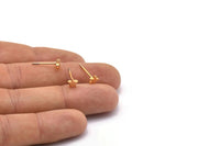 Gold Star Earring, 10 Gold Plated Brass Star Stud Earrings (5mm) D1452