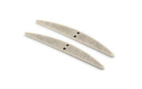 Silver Stick Charm, 8 Textured Antique Silver Plated Brass Stick Connectors With 2 Holes, Findings (43.5x5.5x1mm) D1536