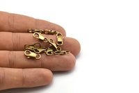 Brass Lobster Clasp, Raw Brass Lobster Claw Clasps (14.6x6mm) Bs-1220--n0595