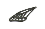 Siyah Kanat Tılsımı, 2 Döngülü 2 Oksitlenmiş Siyah Pirinç Kanat Tılsımı (52x22x1mm) V097
