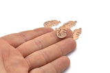Rose Gold Face Charm, 8 Rose Gold Plated Brass Face Charms With 1 Loop, Charms, Pendants (20x11x0.60mm) D0608 Q0732