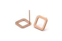 Gül Altın Pırlanta Küpe, 6 Gül Altın Kaplama Pirinç Pırlanta Küpe Direği, Kolye Uçları, Bulgular (10x0,80 mm) E349 Q0519