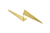 Brass Triangle Earring, 8 Raw Brass Triangle Stud Earrings With 1 Loop, Earrings, Findings (50x11x0.60mm) D948 A1332