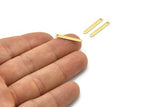Brass Rectangle Charm, Raw Brass Rectangle Charms With 1 Hole, Stamping Blanks, Necklace Charm
