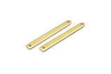 Brass Rectangle Charm, Raw Brass Rectangle Charms With 2 Holes, Stamping Blanks, Necklace Charm