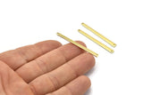 Brass Rectangle Charm, Raw Brass Rectangle Charms With 2 Holes, Stamping Blanks, Necklace Charm