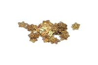 Brass Butterfly Charm, 100 Raw Brass Butterfly Charms (8x9mm) Y221