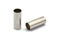 30mm Silver Tubes 5 Nickel Free Plated Silver Brass Tube Beads (12x30mm) Bs 1476