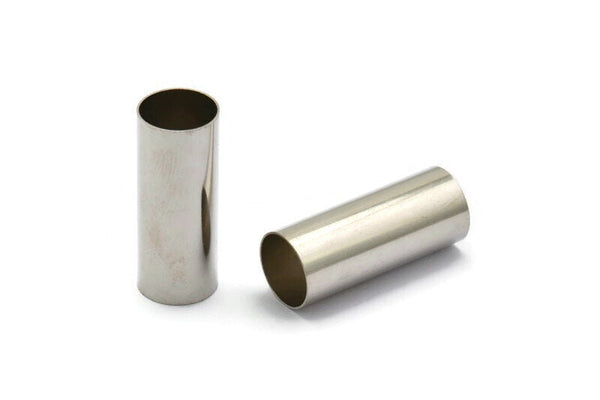 30mm Silver Tubes 5 Nickel Free Plated Silver Brass Tube Beads (12x30mm) Bs 1476