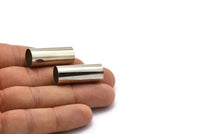 30mm Silver Tubes 5 Nickel Free Plated Silver Brass Tube Beads (12x30mm) Bs 1476