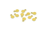 Brass Cabochon Tags, 500 Raw Brass Cabochon Tags, Stamping Tags (4.5mm) A0216