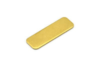Brass Rectangle Blank, 12 Raw Huge Brass Rectangle Stamping Blanks (30x10x0.80mm) D0254