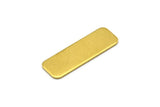 Brass Rectangle Blank, 12 Raw Huge Brass Rectangle Stamping Blanks (30x10x0.80mm) D0254