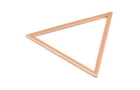 Gül Altın Üçgen Charm, 2 Gül Altın Kaplama Pirinç Üçgen (39x35x1mm) E079 Q0536