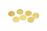 Personalized Name Tag, 250 Raw Brass Cabochon Tags, Stamping Tags (12mm) Brs 68 A0290