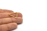 Brass Triangle Earring, 12 Raw Brass Triangle Stud Earrings (23x1.2mm) D0110 A1170