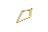 Gold Diamond Charm, 10 Gold Plated Brass Rhombus Charms With 1 Loop, Earrings, Findings (28x13x0,80mm) D855 Q0800