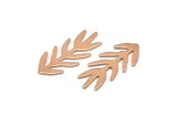 Rose Gold Bough Blank, 4 Rose Gold Plated Brass Leaf Blanks, Rose Gold Blanks, Stamping Blanks (30x13x0.80mm) M01694