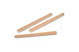 Rose Gold Necklace Bar, 8 Rose Gold Plated Brass Rectangle Charms With 1 Hole, Pendants, Findings (35x3x0.80mm) M02377