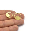 Brass Mountain Earring, 8 Textured Raw Brass Mountain Shaped Stud Earrings (18x0.80mm) M02817 A0555