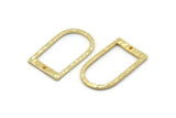 D Şekilli Halkalar, 1 Delikli 3 Altın Kaplama Pirinç Çekiçlenmiş D Şekilli Konnektör, Halkalar (29x17x1,3 mm) BS 1875 Q0570