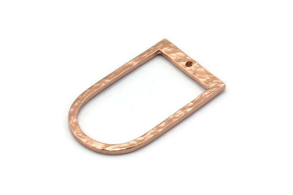 D Şekilli Halkalar, 1 Delikli 3 Gül Altın Kaplamalı Pirinç D Şekilli Bağlantı Elemanı, Halkalar (29x17x1,3 mm) BS 1875 Q0570