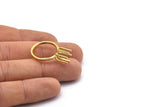 Claw Ring Blank - Raw Brass 6 Claw Ring Blanks For Natural Stones N0103-16