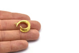 Brass Horn Charm, Raw Brass Horn Charms With 1 Loop, Earrings, Findings (24x19x7mm) N1032